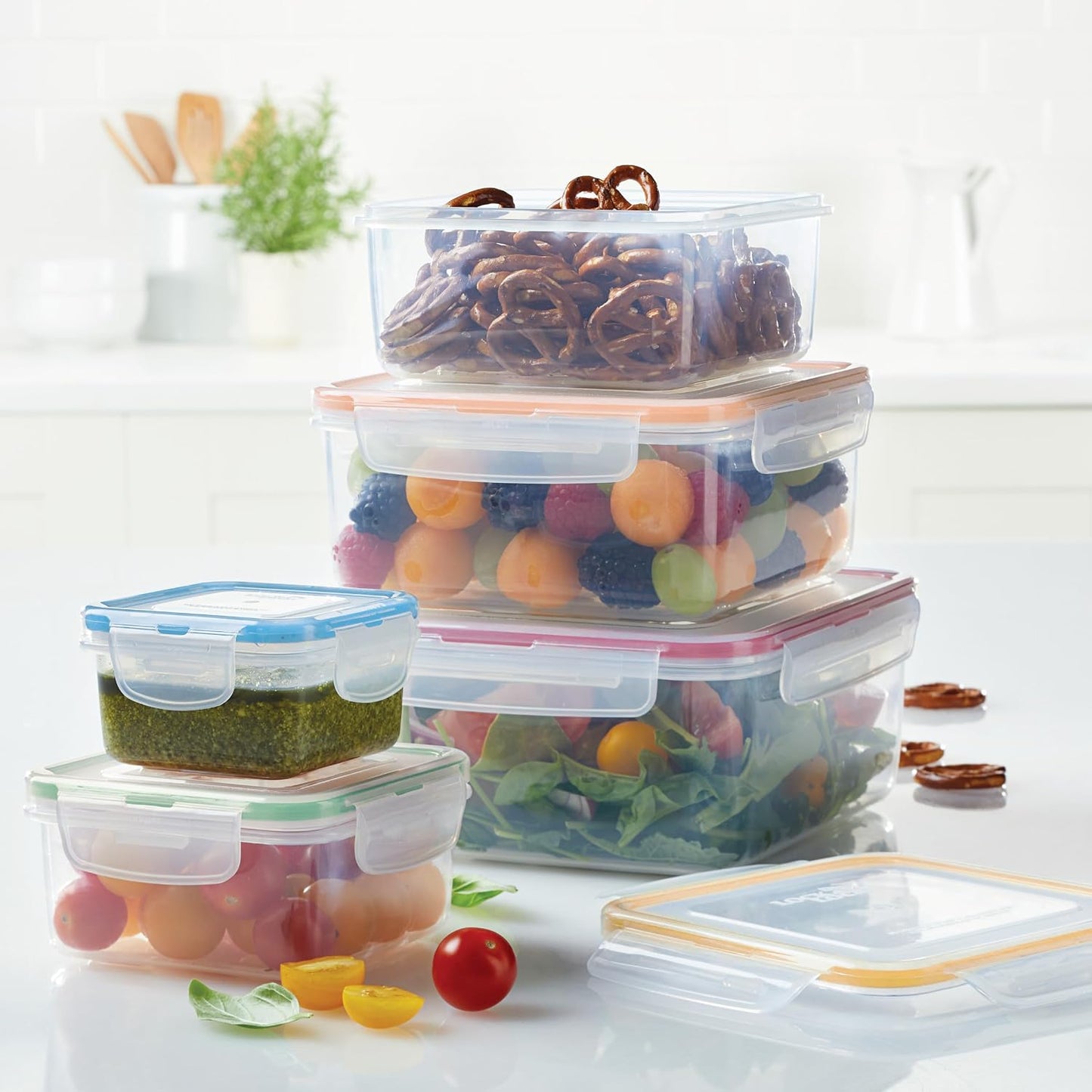 Storage Food Storage Container Set, 10-Piece, Clear